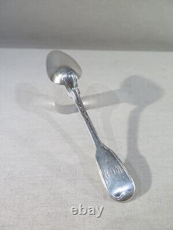 Old Large Solid Silver Table Spoon with Farmers General XVIII Pattern