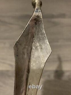 Old Large Spoon Offering In Solid Silver Asia 1900