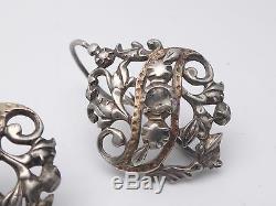 Old Large Sterling Silver Earrings Eighteenth Regional Earrings