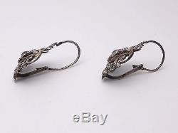 Old Large Sterling Silver Earrings Eighteenth Regional Earrings