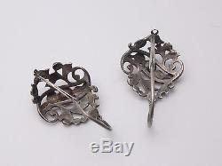 Old Large Sterling Silver Earrings Eighteenth Regional Earrings