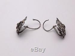 Old Large Sterling Silver Earrings Eighteenth Regional Earrings