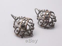 Old Large Sterling Silver Earrings Eighteenth Regional Earrings