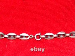 Old Long Chain in Solid Silver Coffee Bean Model weight 88.50 g