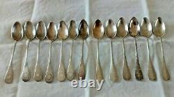 Old Lot Teaspoons Sterling Silver Guilloché Napoleon III Minerva