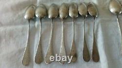 Old Lot Teaspoons Sterling Silver Guilloché Napoleon III Minerva