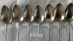 Old Lot Teaspoons Sterling Silver Guilloché Napoleon III Minerva