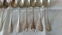 Old Lot Teaspoons Sterling Silver Guilloché Napoleon III Minerva