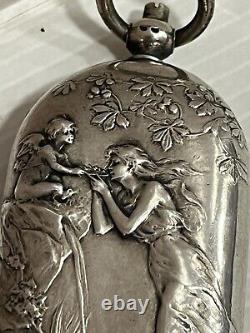 Old Louis d'Or Solid Silver Art Nouveau Fountain of Youth
