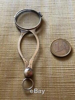 Old Man Bezel Scissors Incredible Optical Lorgnon Spyglass Sterling Silver