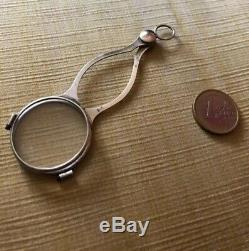 Old Man Bezel Scissors Incredible Optical Lorgnon Spyglass Sterling Silver