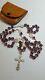 Old Massive Silver Rosary Beads Amethyst
