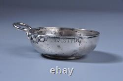 Old Massive Silver Tastevin Early XIX Antique Silver Wine Cup Coin