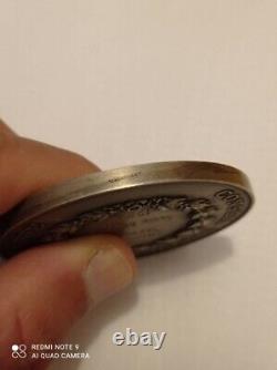 Old Medal St Hubert Solid Silver Signed Henri Vallette