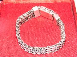 Old Men's Bracelet In Silver Massif (poinçon 925) 75 Gr