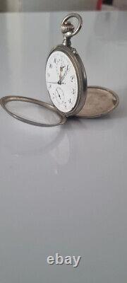 Old Moeris Solid Silver Chronograph Pocket Watch