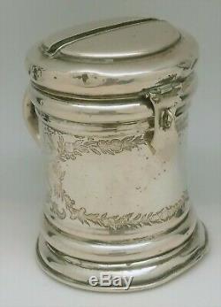 Old Money Box Stein Sterling Silver Decor Cherub Renaissance 18th Century Ème