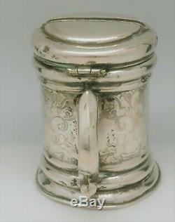 Old Money Box Stein Sterling Silver Decor Cherub Renaissance 18th Century Ème