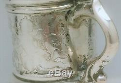 Old Money Box Stein Sterling Silver Decor Cherub Renaissance 18th Century Ème