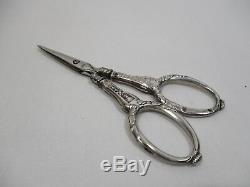 Old Necessary Coffret A Sewing Sterling Silver Needle Holder Scissors From