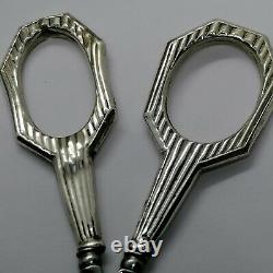 Old Necessary Silver Scissors Massif Scissors Nogent Art Deco