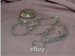 Old Necklace Solid Silver Jumper 143cm Worked + Tin Silver Vermeil 19th