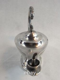 Old Oil Lamp Aladin Oil Silver Massive Lion Tete Oil Lamp Silver