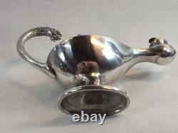 Old Oil Lamp Aladin Oil Silver Massive Lion Tete Oil Lamp Silver