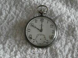 Old Omega Gossip Watch Solid Silver Case Swan Punch Works