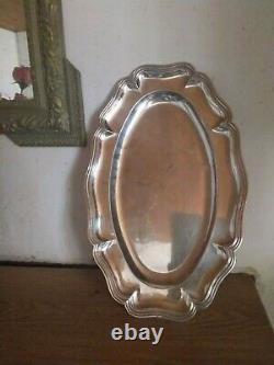 Old Oval Plate In Solid Oval Silver
