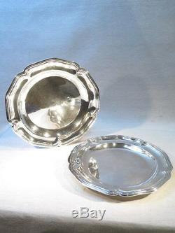 Old Pair Great Dishes In Sterling Silver Louis XV Style Epoque Napoleon 3