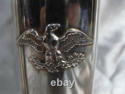 Old Pair Of Vases Roller Ear Silver Massive Eagle Royal Swan Frises