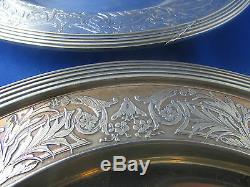 Old Pair Silver Dishes Punch Neck Brace Age 19 Th L XVI Style
