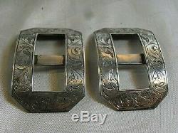 Old Pair Silver Shoe Shoe Set Sterling Silver Silver Shoe Buckle