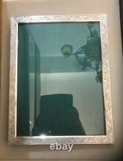 Old Photo Holder Frame Solid Silver Punched 20.5 X 26.5 CM Rock Decoration