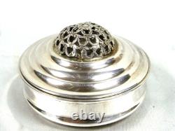 Old Pierced Solid Silver Box Mark 800