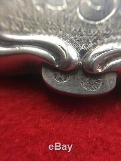 Old Powder Silver Silver Powder Box 1920 Beautiful Work