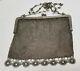 Old Purse Wallet Mesh Fully Silver 104 G / F