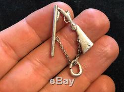 Old Rifle Pendant Small Miniature Antique Sterling Silver Jewelry Articulated