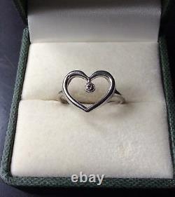 Old Ring Couture Heart Silver Massive Veritable Diamond