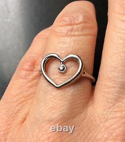 Old Ring Couture Heart Silver Massive Veritable Diamond