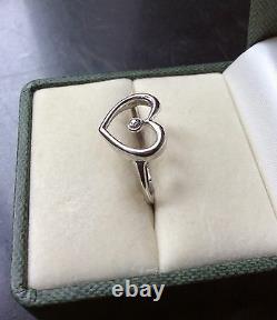 Old Ring Couture Heart Silver Massive Veritable Diamond