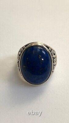 Old Ring in Solid Silver 925/1000 Creator Jewelry Rings Lapis Lazuli