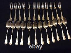 Old Russian Silver Covers 84 Set Of 12 Forks - 12 Spoons