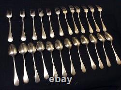 Old Russian Silver Covers 84 Set Of 12 Forks - 12 Spoons