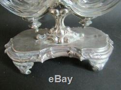 Old Saliere Double In Sterling Silver Saltcellars Baccarat