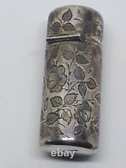 Old Salt Bottle In Solid Silver English