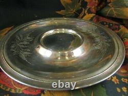 Old Saucer Or Small Plate Silver Solid Poincon Epoch 1900 Floral Decor