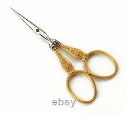 Old Scissors Of Necessary Embroidery Stitch Or 18k French Splitors Gold