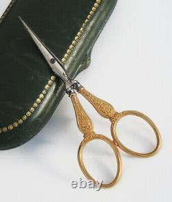 Old Scissors Of Necessary Embroidery Stitch Or 18k French Splitors Gold